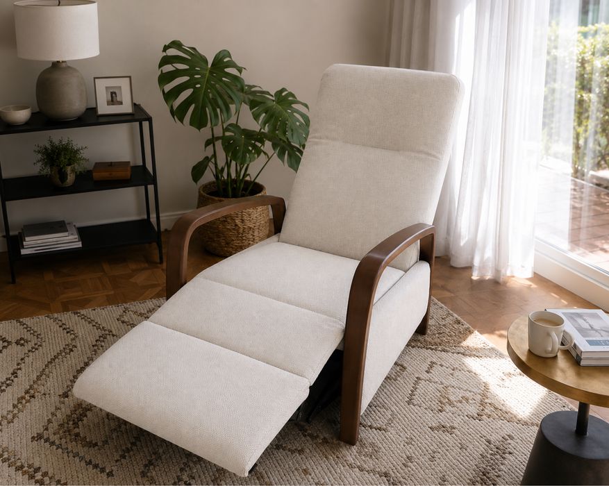 White Fabric Armchair