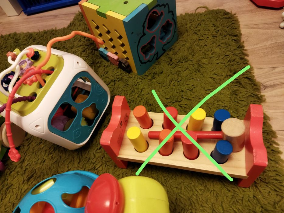 Zestaw sorterów drewniane zabawki stan bardzo dobry