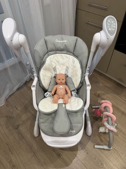Стільчик-гойдалка Caretero Indigo 2в1 (сірий)