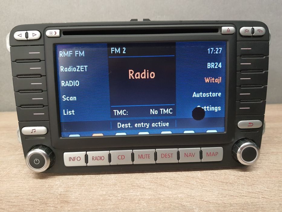 Radio samochodowe Volkswagen VW DVD Navigation 2din / Touran Passat b6 Golf 5 Caddy Passat b6 Golf plus Czarne zadbane