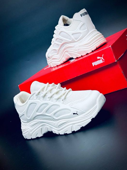Хит сезона/кожаные женские кроссовки puma/весенние красовки пуиа белые