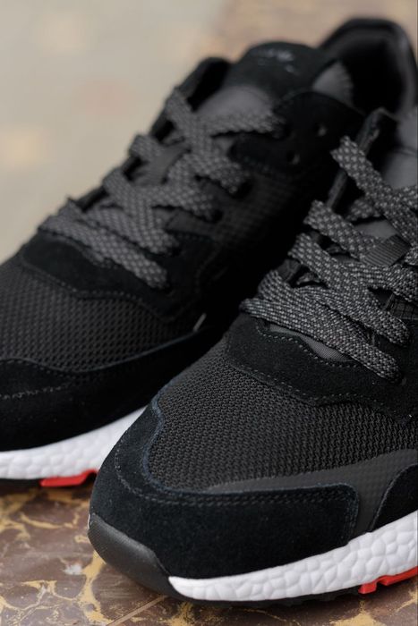 Кросівки Кроссовки Adidas Nite Jogger Black White Чёрный Белый Чорний Білий Кросовки демісезон