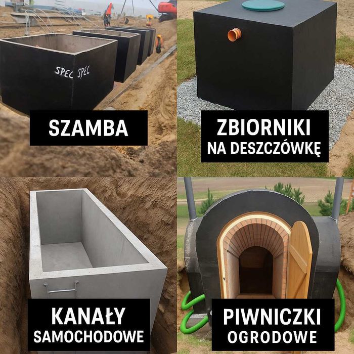 Szambo - Trwałe i Solidne od 2m³ do 14m³ - Zbiorniki, Szamba