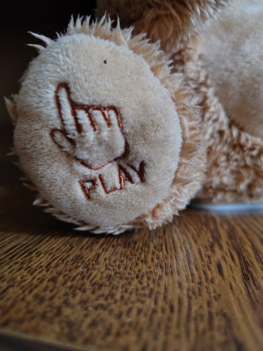 Ведмедик співає і розмовляє.