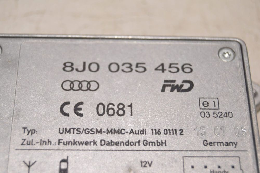 AMPLIFICADOR ANTENA SINAL FWD AUDI 8J0035456 11601112 AUDI AUDI A5