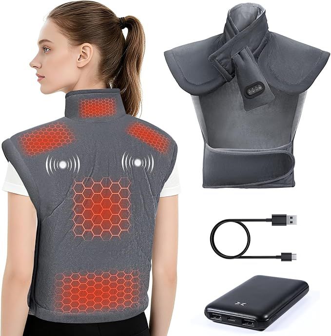 Koc Elektryczny Xl Z Masażem 10000 Mah – Ciepło Bez Kabli