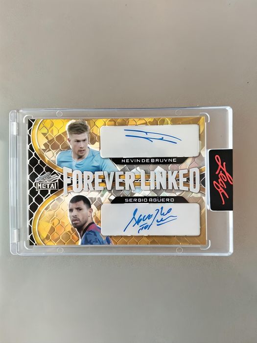 Carta Kevin De Bruyne e Agüero autografada 1/1
