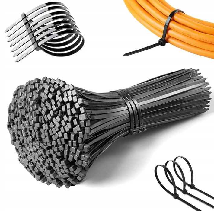 opaski zaciskowe trytytki 100szt 4,8 x 300 mm opaska