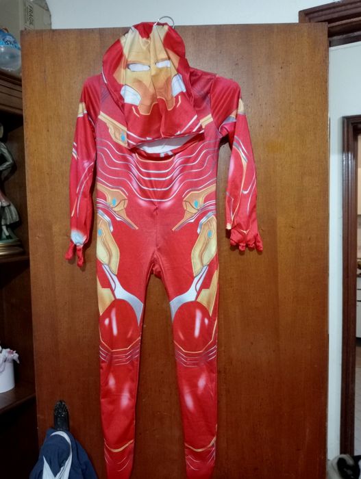 Fato carnaval criança homem de ferro