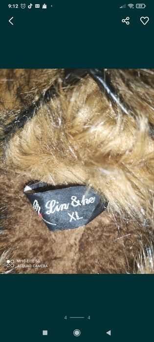 Kożuch damski z kapturem