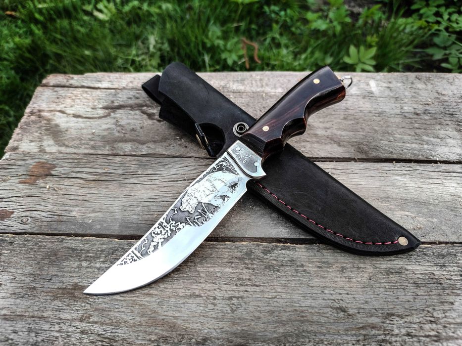 Ніж мисливський ручної роботи Х12мф 61hrc \нож охотничий ручной работы