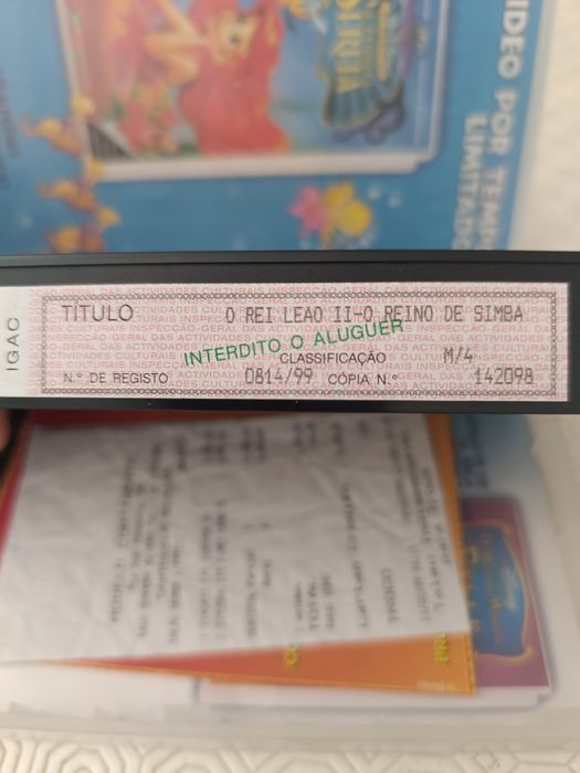 Cassete VHS O Rei Leão II
