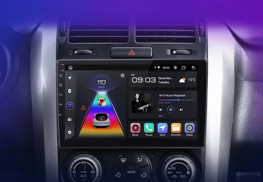 Radio Android 15 9” CarPlay Android Auto Suzuki Grand Vitara 2005–2015 1GB/32GB GPS Nawigacja Stacja Multimedialna WiFi Bluetooth PL