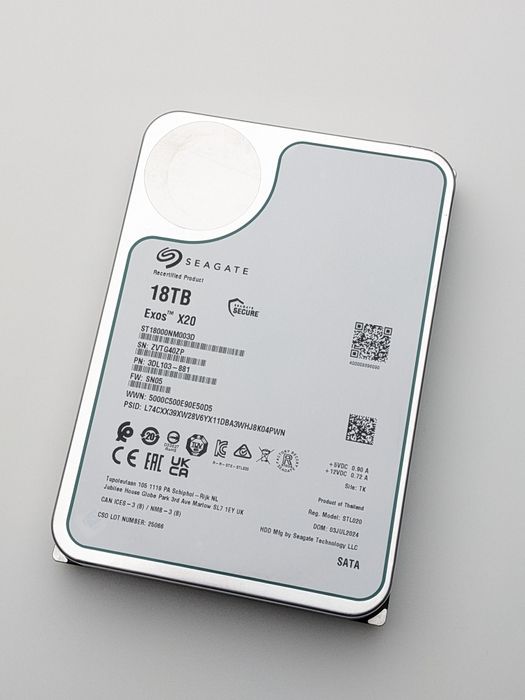 Seagate Exos X18 18tb SATA HDD