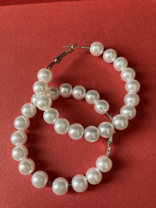 Brincos Argolas Perolas