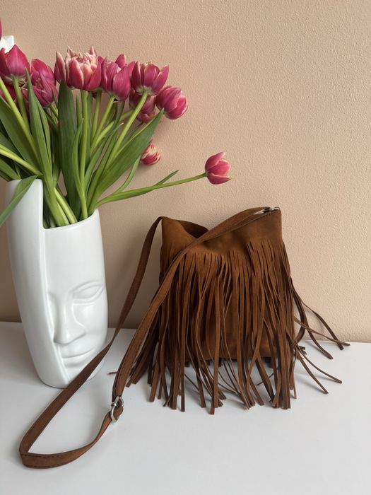 Сумка сумочка жіноча крос боді шкіра нубук