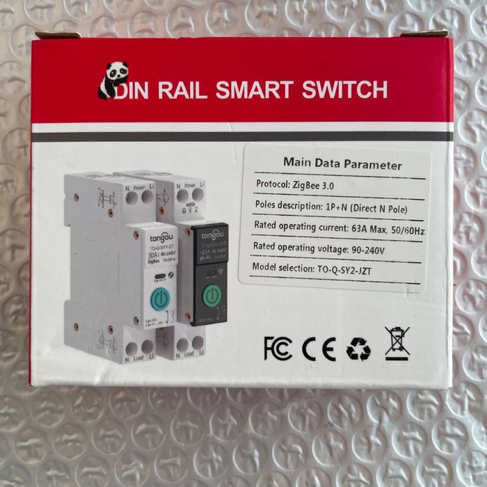 Tongou TO-Q-SY1-JZT 63A Tuya ZigBee Розумний автоматичний вимикач