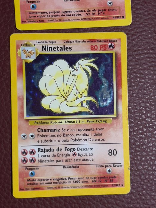 Cartas Pokémon primeira edição 1999/2000