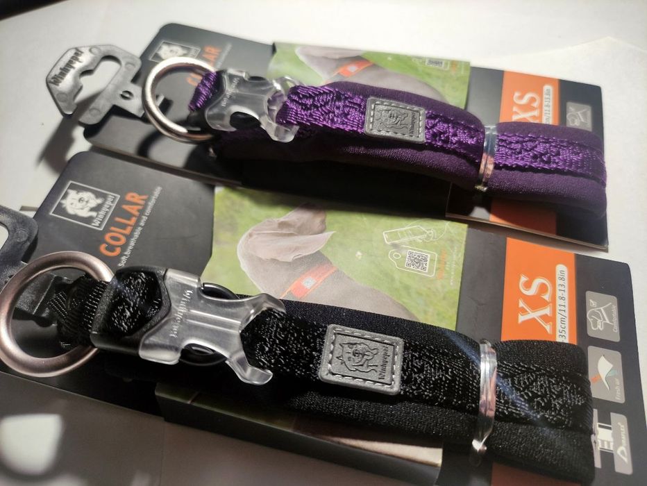 нашийники чорний та фіолетовий