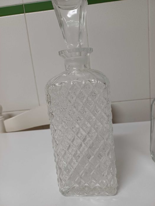 Garrafas em cristal 3 unidades