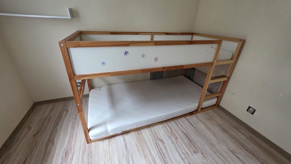 Łóżko IKEA KURA Piętrowe 2 Materace 90x200
