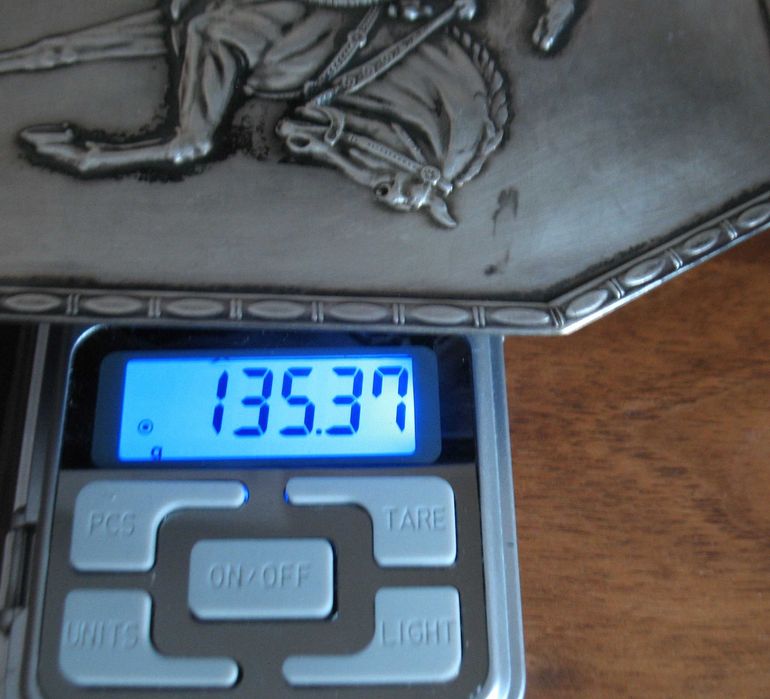 Серебряная накладка на блокнот, 875*