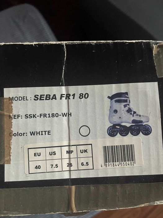 Rolki SEBA FR1 - Białe