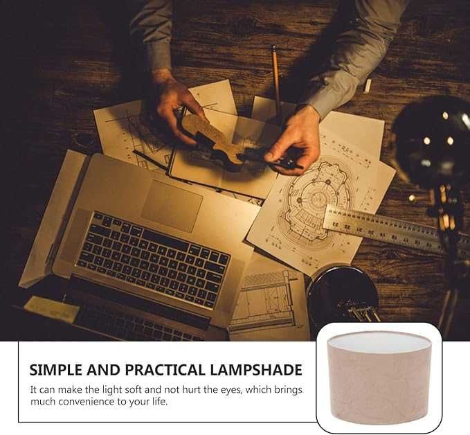 Osaladi - beżowy abażur E27 - owalny