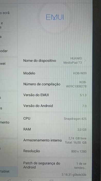 Tablet Huawei MediaPad T3 7"