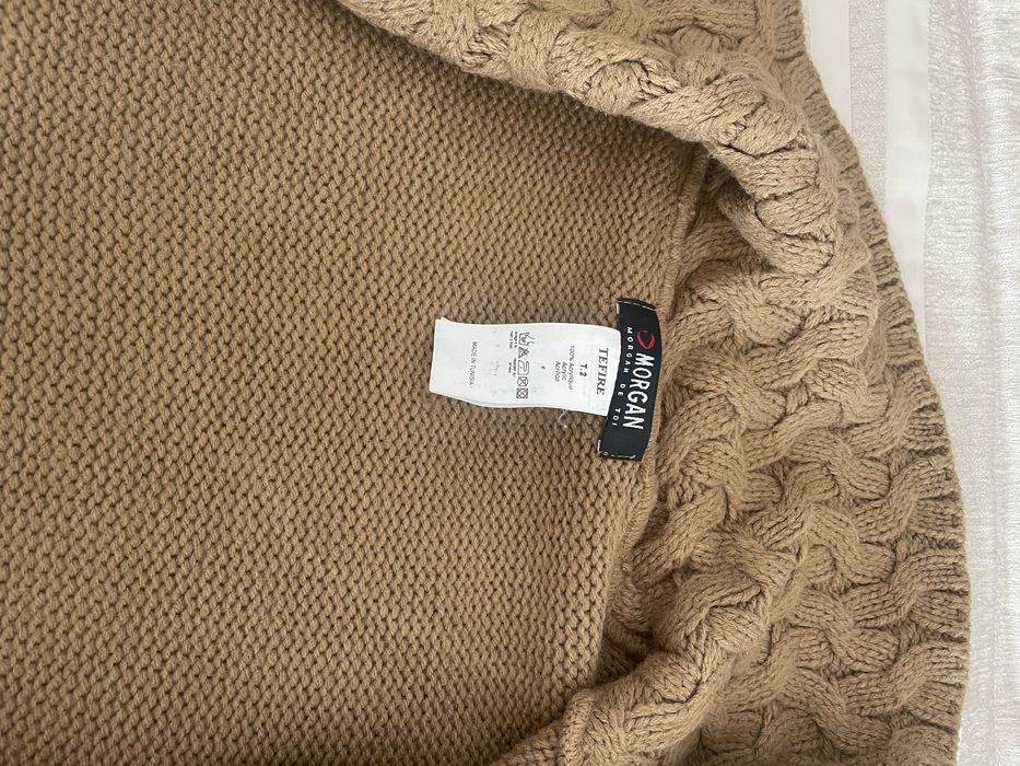 Casaco malha grossa camel Morgan