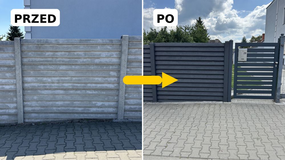 Malowanie ogrodzeń betonowych - taniej niż wymiana!
