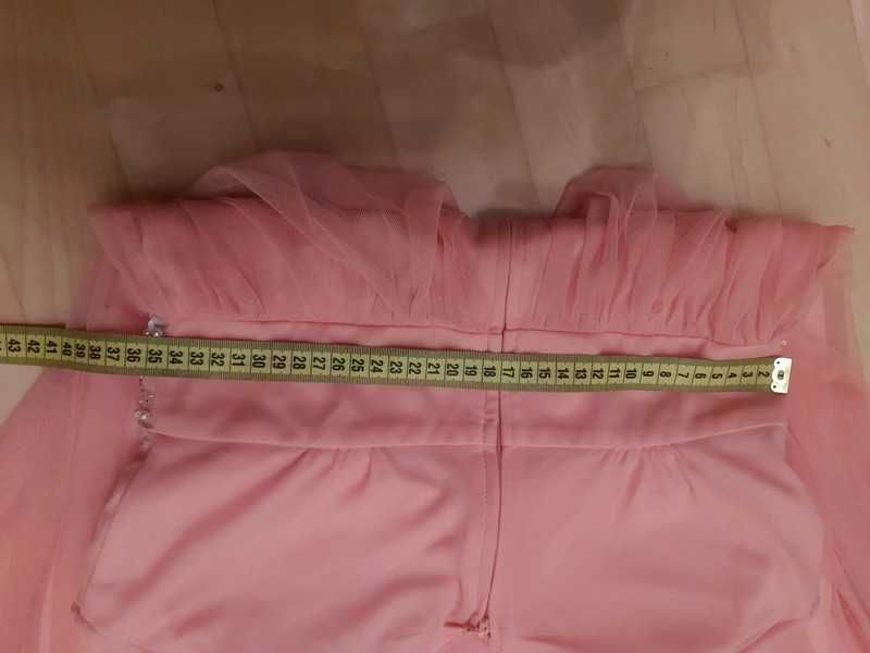 Nowa, brzoskwiniowa sukienka maxi Orsay - r.38