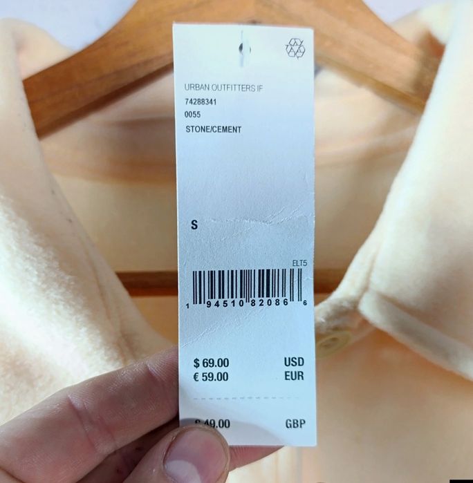Urban Outfitters Iets Frans Żółty Polarowy Płaszcz Koszula Oversize S