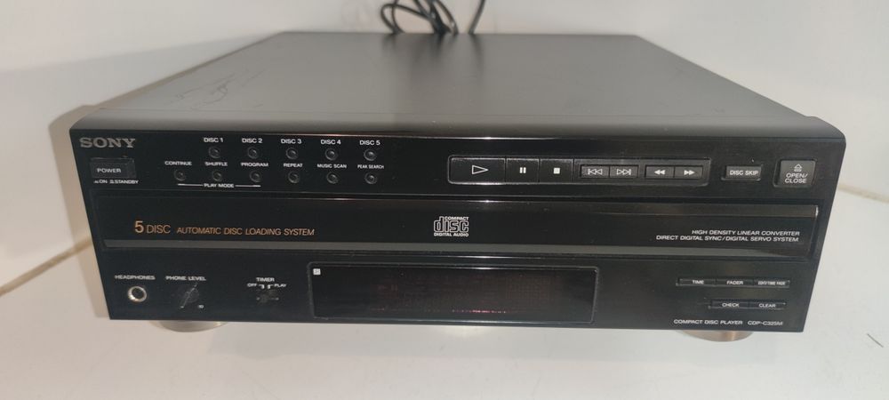 Leitor de 5 CDs carrossel Sony CDP-C325M