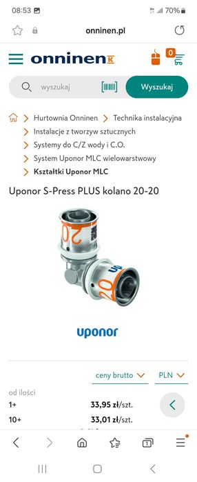 Kształtki Uponor s-press nowe