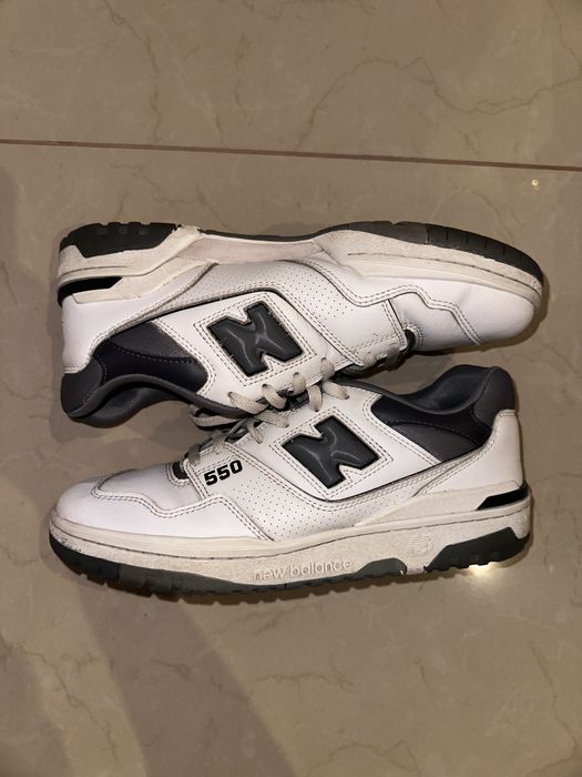 NB 550 OG Grey White Buty Męskie Retro Style Streetwear Look
