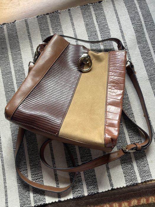 Torebka Bucket Bag Camel Zara Style Minimalistyczna