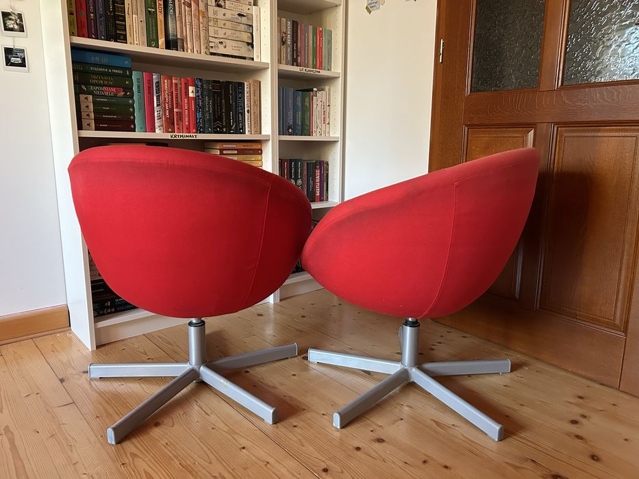 Czerwone fotele 2 za 100zł