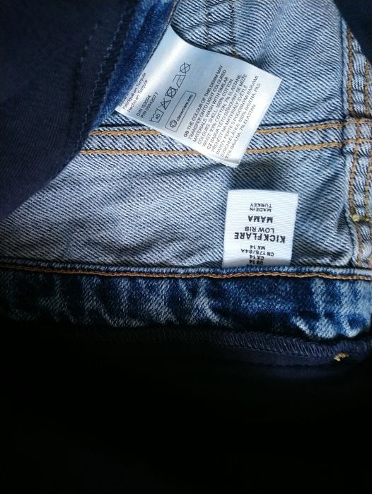 Літні джинси для вагітних 44 розмір з дирками і вишивкою