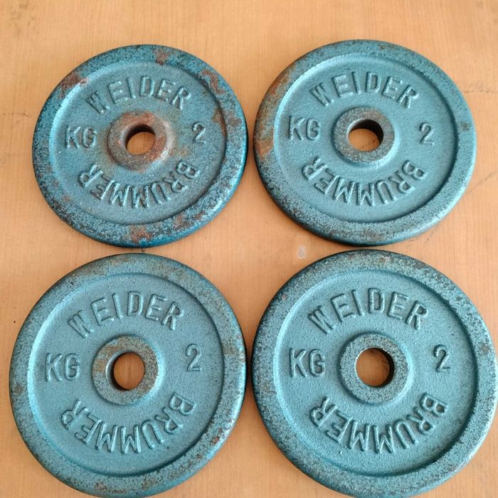 Conjunto 4 Discos Musculação Weider Brummer 2kg