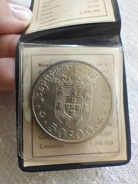 Moeda de Prata 50 Escudos - (1968)