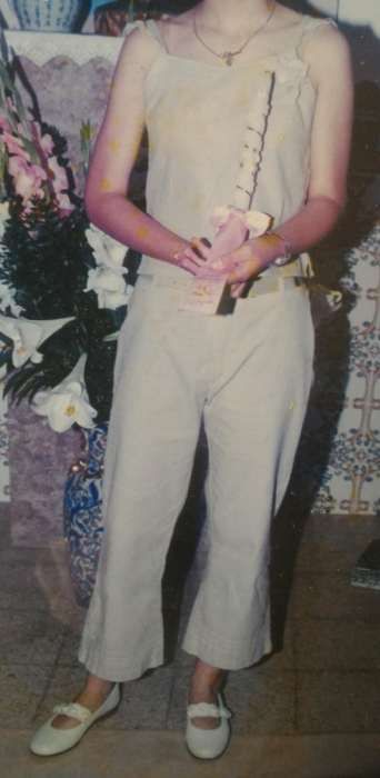 Conjunto de calça e blusa de alsas para saída mais formal ou cerimónia