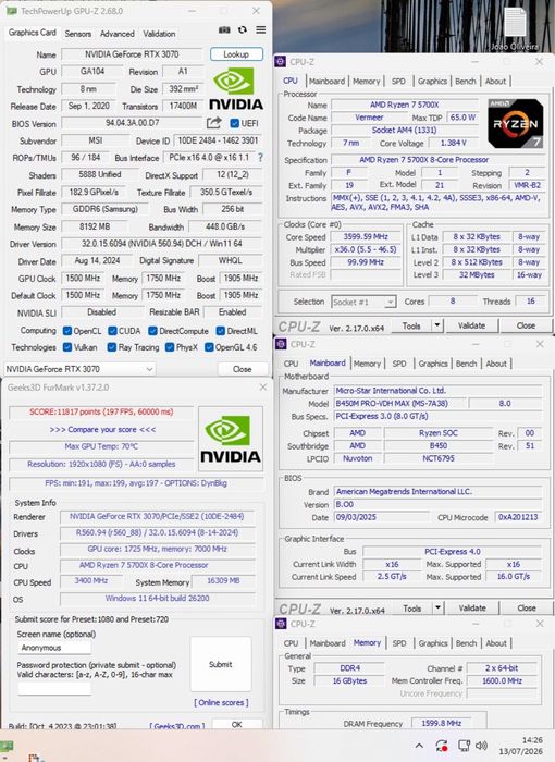 Pc gamer - Ryzen 7 5700X | RTX 3070