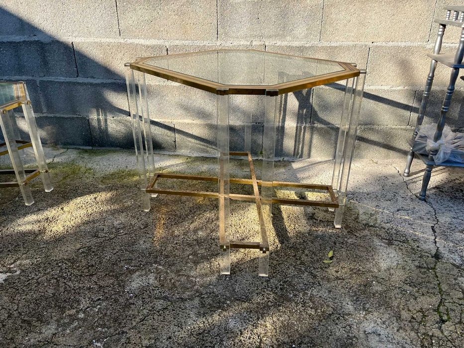 Mesa de centro envidraçada clássica