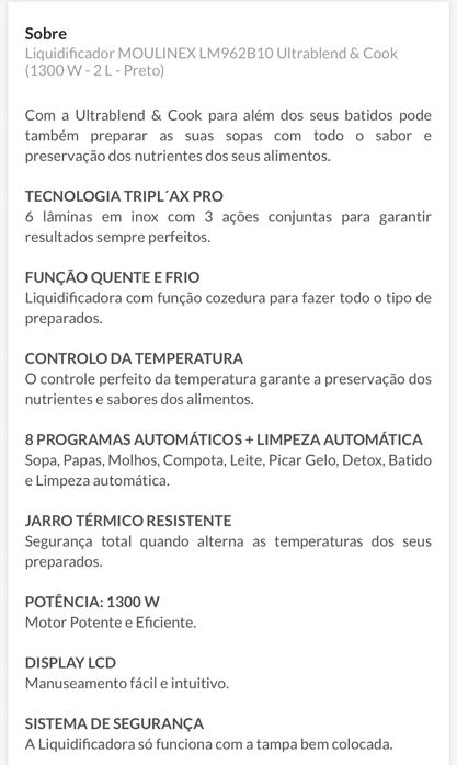 Liquidificador MOULINEX