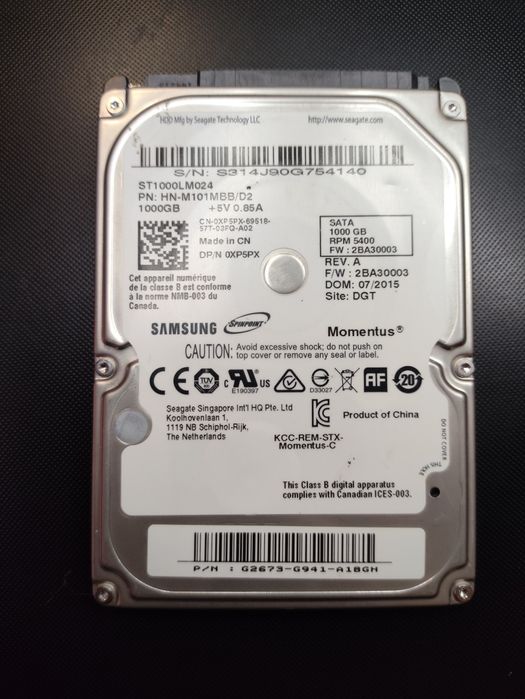Жорсткий диск Samsung (Seagate) Spinpoint M8 1TB