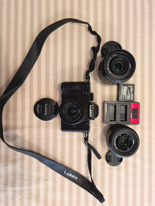 Máquina Fotográfica Mirrorless Lumix DC-G100D + 12-32mm + 45-150mm + 25mm