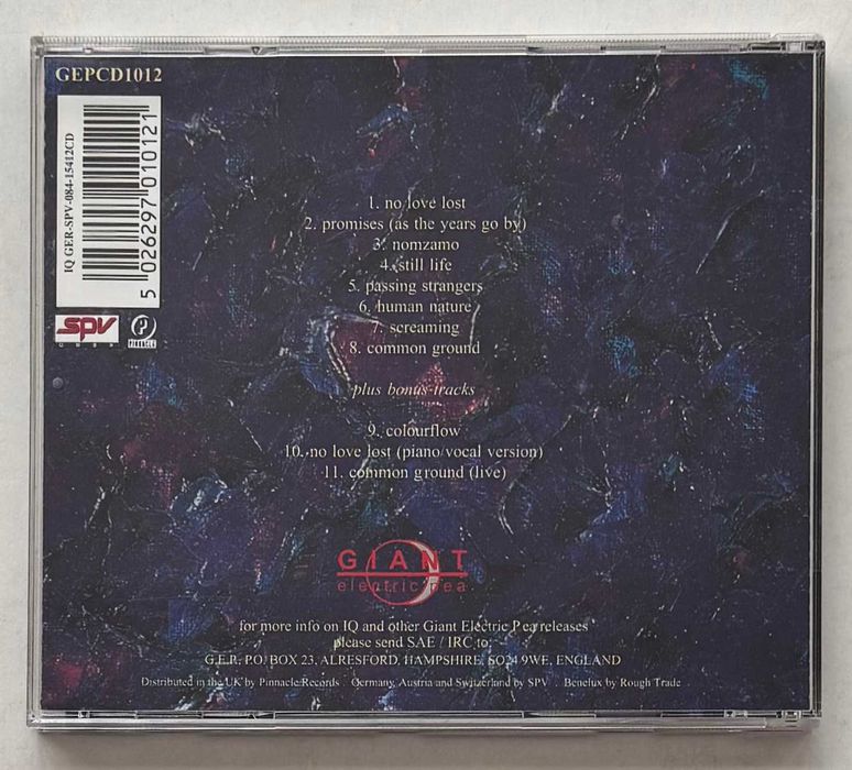 CD_IQ, Nomzamo. Um dos expoentes maiores do neo-Prog dos anos 90. Como novo.