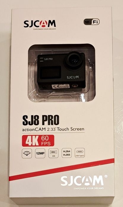 Kamera sportowa SJCAM SJ8 PRO z akcesoriami i dodatkowymi bateriami
