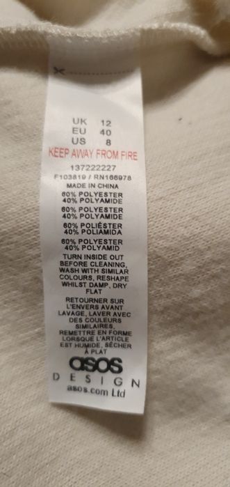 Sukienka tunika asos 40